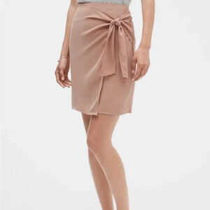 Banana Republic| NEW Pink Pencil Short Skirt Sarong  Side Tie Size US 4 NWT